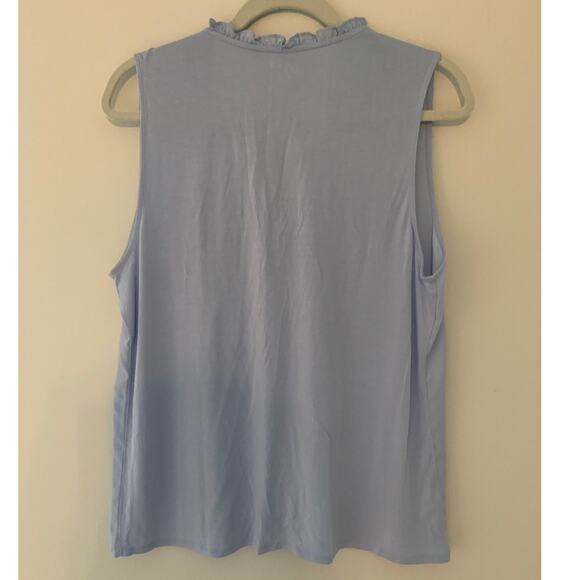 Loft light blue sleeveless Top size large - Picture 4 of 6